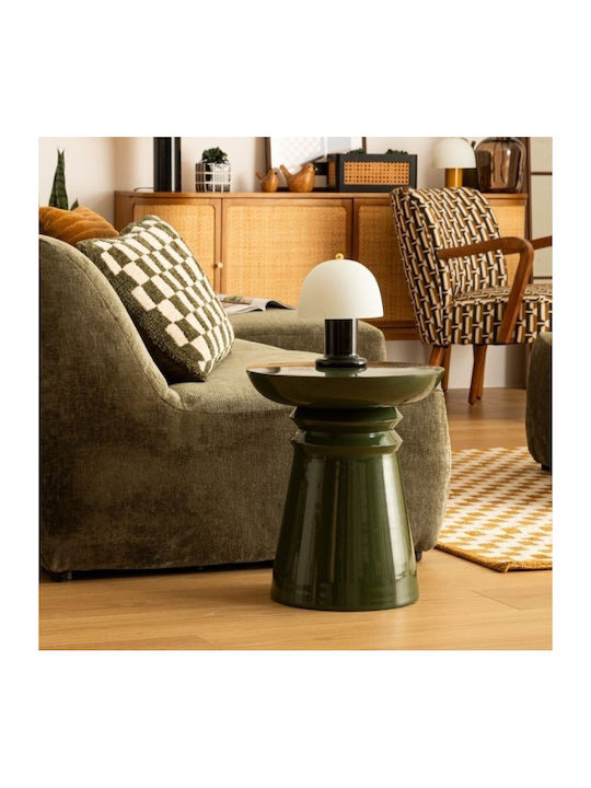 Round Side Coffee Table A-s Jaya Metal Green W38xL38xH43cm