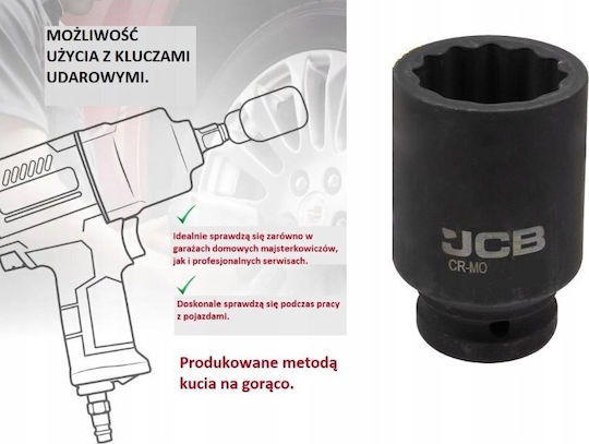 JCB Καρυδάκι με Καρέ Υποδοχής 3/4" Διάμετρος 3/4" / 37