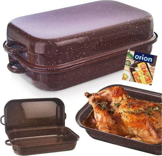 Orion Tavă De Copt Cu Capac Din Aluminiu Cu Acoperire Emailată 18.5x31.5cm
