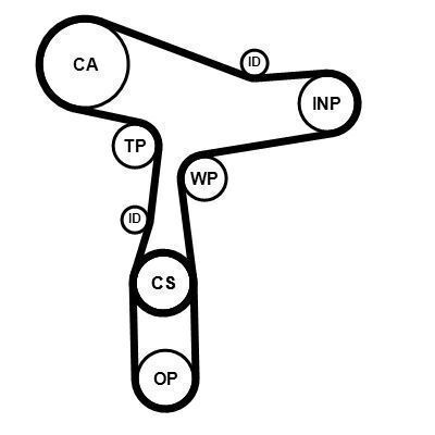 Water Pump Set + Timing Belt Continental Ctam Ct1168wp8pro