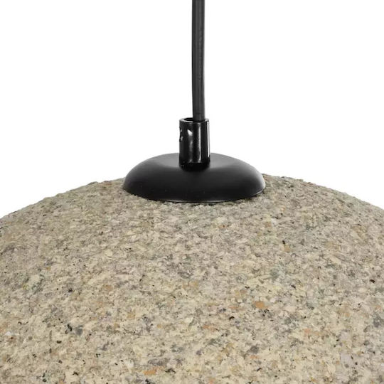 GloboStar Stone Hängelampe Gray Glocke mit Fassung E27 35x31x26cm.