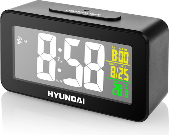Hyundai Ac322b Ceas Digital de Masă cu Alarmă Negru HY-AC322B