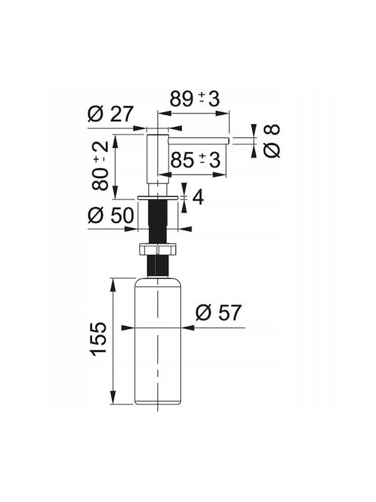 Franke Atlas Dispenser από Ανοξείδωτο Ατσάλι Γκρι 350ml