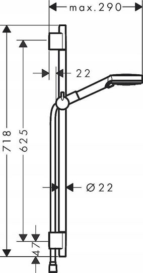 Hansgrohe Vernis Blend Shower Slider Rail