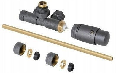 Invena Single-Hole Set Combined Bottom Connection Duoplex Prov Graphite Cz-87-G15