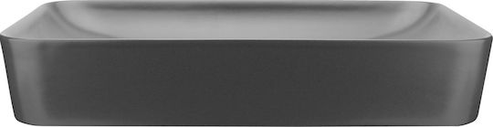 Deante Επικαθήμενος Νιπτήρας Πορσελάνης 59.7x39.6cm Black