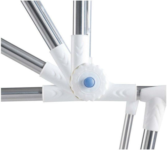 Wenko Folding Floor Clothes Drying Rack Stainless Steel with Hanging Length 13m