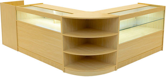 Europa Led Shop Counter Set B1200 C1200 Tb60 & Lm60 Maple