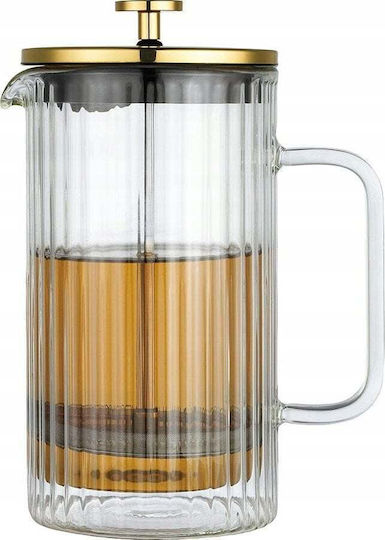 Klausberg Filterkaffeemaschine Handbetrieb Rostfreier Stahl Gold 1lt