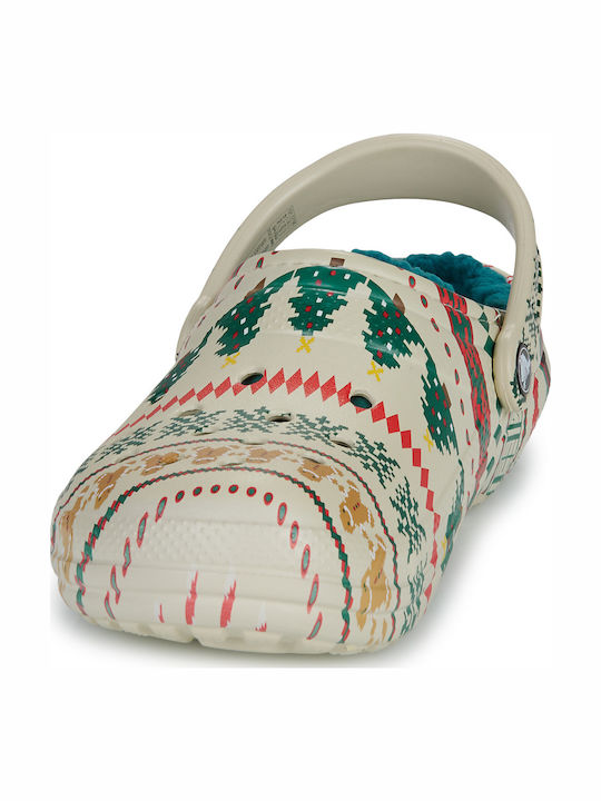 Crocs Classic Lined Γυναικεία Σαμπό Μπεζ