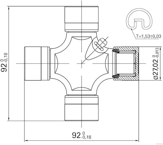 Съединен Предавателен Вал Herth+buss Jakoparts J2922013