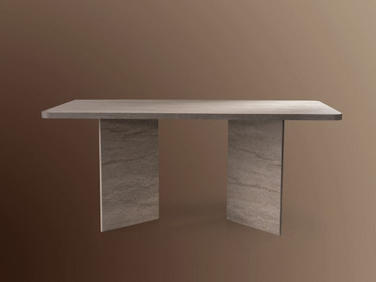 Loft Tisch Speisesaal Holz Travertine Beige 180x90x77cm