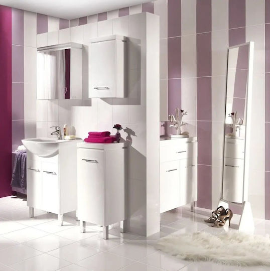 Cersanit Olivia Dulap Coloană Pentru Baie Pardoseală M35xB30xÎnălțime180cm Alb