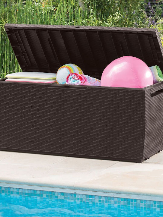 Keter Μπαούλο Αποθήκευσης Εξωτερικού Χώρου Rattan 305lt Καφέ Μ123xΠ53.5xΥ57εκ.