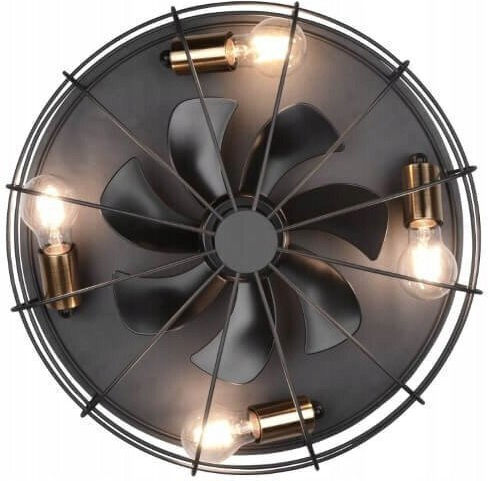 Trio Lighting Trondheim Closed Type (Ceiling Light) 48cm With Light Black Matte