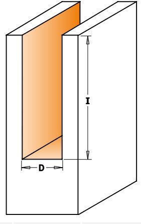Φρέζα Cmt Ευθεία Λεπίδα Διάμετρο 8 X 70mm Στέλεχος 8mm 174.081.11
