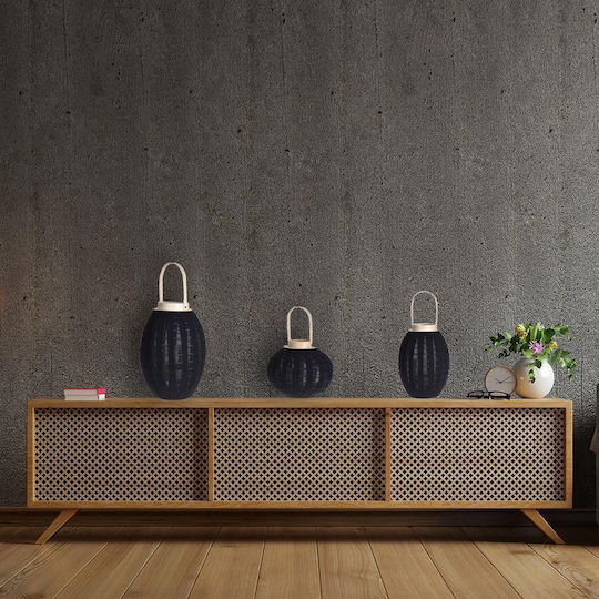 Koopman Laterne Hölzernes Black 25x25x21cm 1Stück
