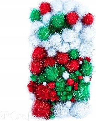 Χριστουγεννιάτικη Διακόσμηση Dp Craft Polyester Pompom Dpcrraft Mix Μεταλλιζέ 100 Τμχ 13999170 5907589923315