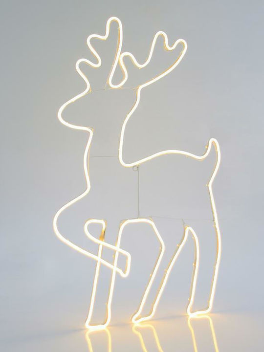 Eurolamp Christmas Plastic Rope Light in Shape Reindeer White 89x54x54cm