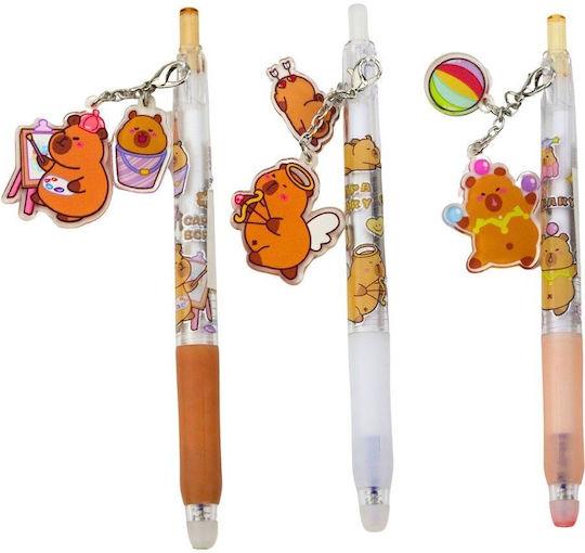 Gel Stift Capybara Schlüsselanhänger Blaue Tinte 14,5cm Mix