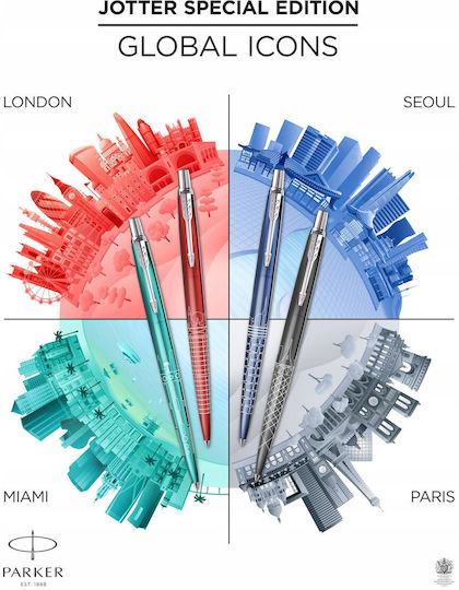 Parker Jotter Special Edition Στυλό Ballpoint Paris CT (Διάφορα Σχέδια) (Προσωποποιημένο)