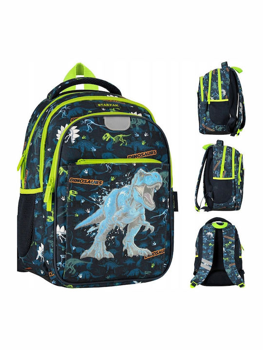 School Backpack Dino Glow In Dark Stk-15 Pb1/12