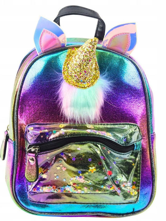 Children's Backpack Unicorn Horn Movable Confetti Rainbow 25cm 4.5l Children's Backpack Unicorn Horn Movable Confetti Rainbow 25cm 4.5l