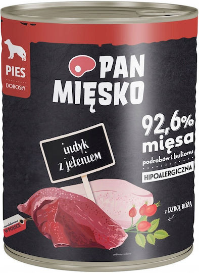 Pan Miesko Υγρή Τροφή Σκύλων με Γαλοπούλα και Ελάφι 800gr