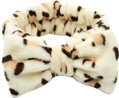Cosmetic Hair Band Bow Leopard Print Opk18pan