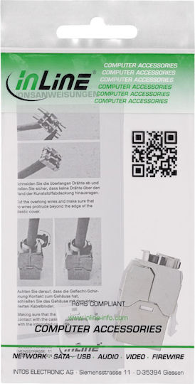 Inline Inline Keystone RJ45 Socket Slim Snap-in Cat.8.1 Integrated Cable Tie