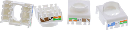 Inline 8pcs Pack Inline Keystone RJ45 Jack Shielded Cat.6a Grey