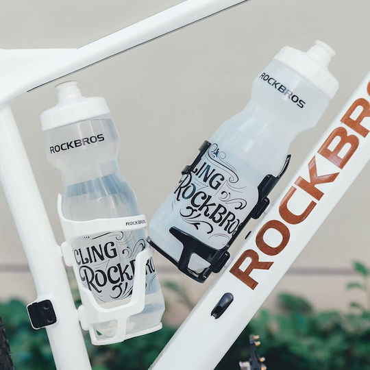 Rockbros Polycarbonate Bicycle Bottle Holder Bottles Ø 51-73 Mm White