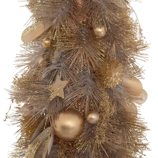 Weihnachtsdekoration Baum 38cm Verziert Beige