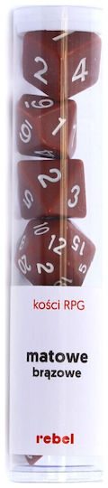 Rebel RPG Dice Set Matte Brown 106194