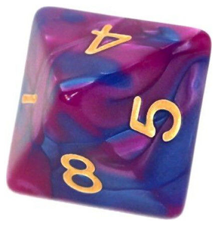 Rebel RPG Dice Set Two-Tone Dark Blue-Purple