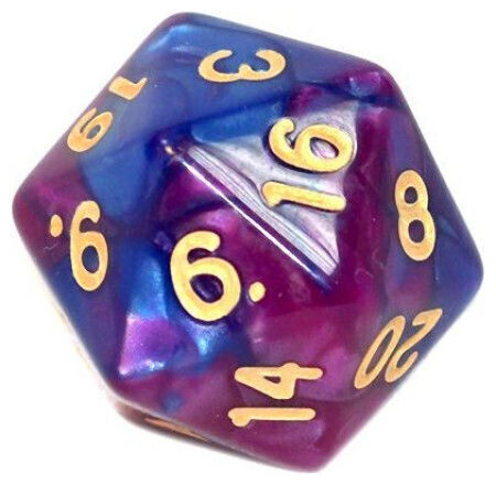 Rebel RPG Dice Set Two-Tone Dark Blue-Purple