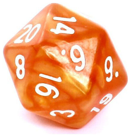 Rpg Rebel Dice Set Pearl Dark Yellow White Numbers