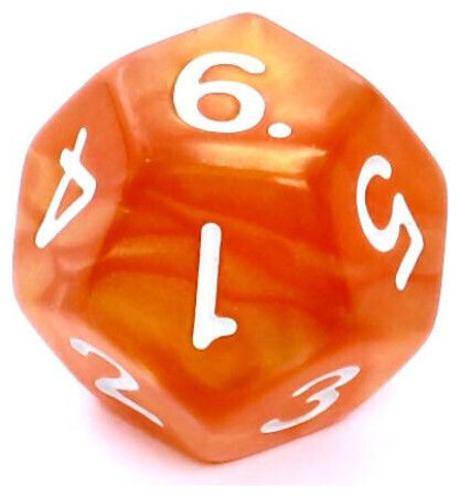 Rpg Rebel Dice Set Pearl Dark Yellow White Numbers