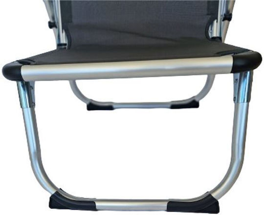 Inca Small Chair Beach Aluminium with High Back Gray