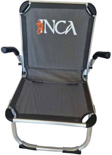 Inca Small Chair Beach Aluminium with High Back Gray