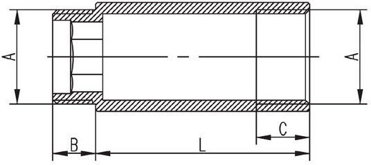 Extensie Alamă Ferro 1/2" 10mm P10z