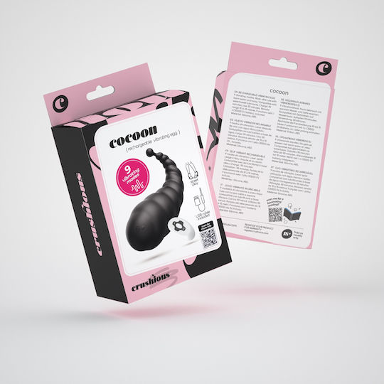 Crushious Vibrator Ei mit Fernbedienung Schwarz