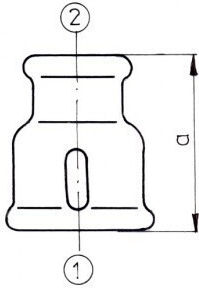Odlewnia Zawiercie Съединител За Въздуховод Намаление M2 3/4 X 1/2" Галванизирана