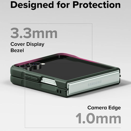 Ringke Onyx Umschlag Rückseite Silikon Grün (Galaxy Z Flip7)