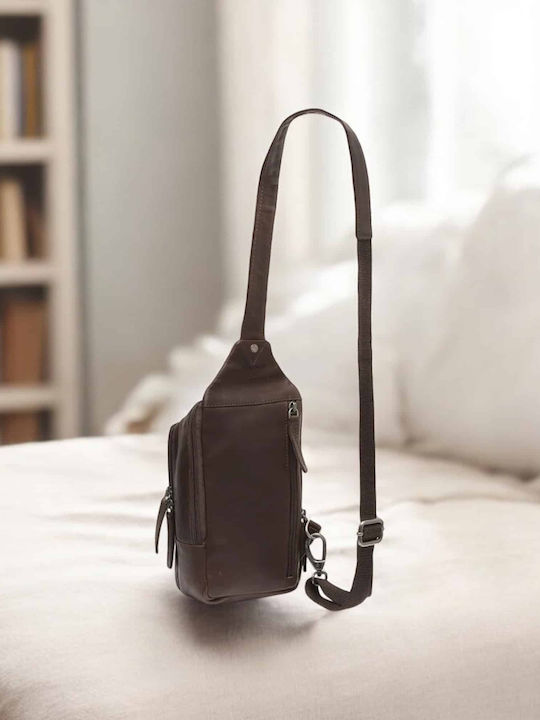 Riga Leather Men's Bag Sling Brown