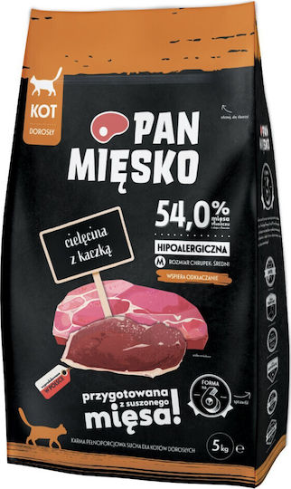 Pan Miesko Hrană Uscată pentru Pisici cu Vițel / Rață 5kg