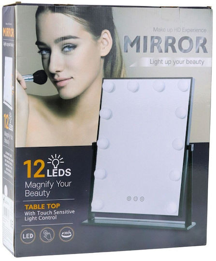 Lean Toys Makeup Mirror with Light White