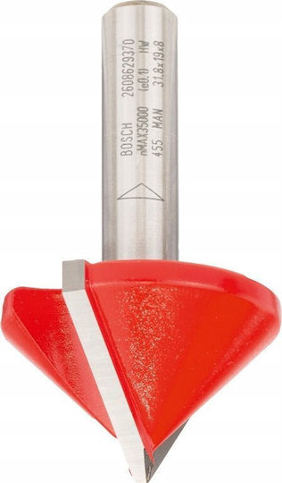 Bosch Expert V-groove Cutter Wood 31.8mm 90° 8mm Shank Double-edged