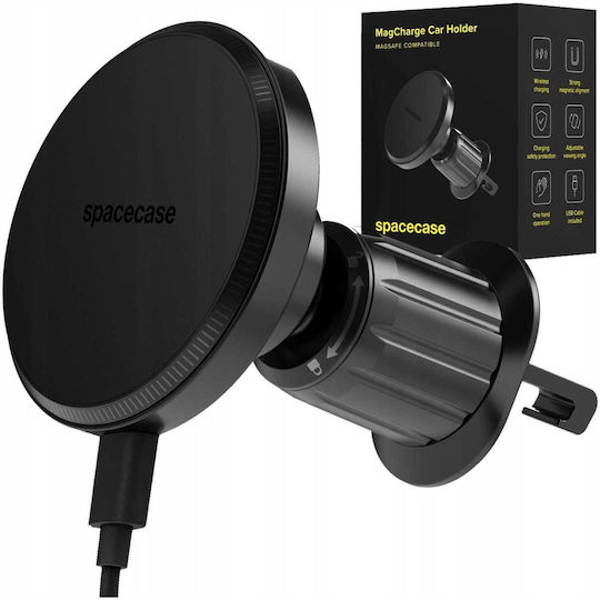 Car Mobile Mount Spacecase Wm11b Air Vent Wireless Magnetic Charging Magsafe 15w Black 5905719119690 5905719119690