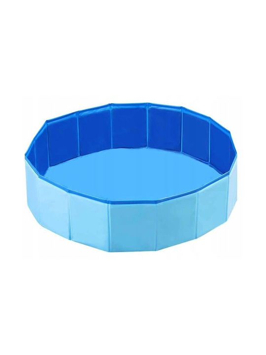 Foldable Garden Dog Pool Small 80cm Blue 1 Piece